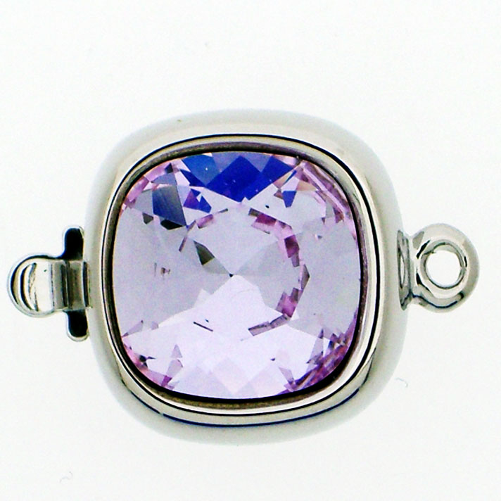 14821-01-06-371 Rhodium Claspgarten Clasp with Violet-0 14821-01-06-371 Rhodium Claspgarten Clasp with Violet-0