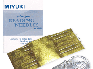 JPN156 Miyuki Extra Fine Beading Needles 6 Pc. + Threader-6591
