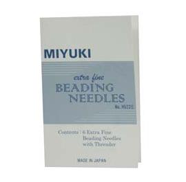 JPN156 Miyuki Extra Fine Beading Needles 6 Pc. + Threader-6592