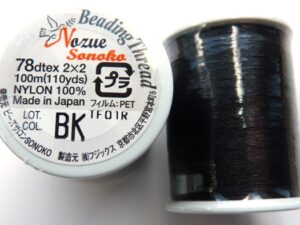 NS78BK Nozue Sonoko Beading Thread Black-0