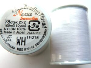 NS78WH Nozue Sonoko Beading Thread White -0