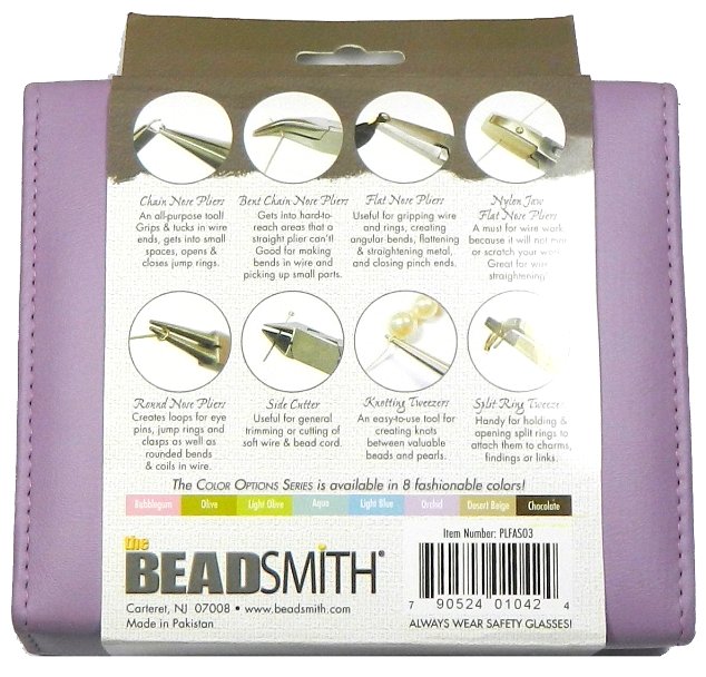 PLFAS03 Beadsmith Pastel Orchid Beaders Tool Set in Clutch-6583