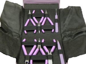 PLFAS03 Beadsmith Pastel Orchid Beaders Tool Set in Clutch-6581