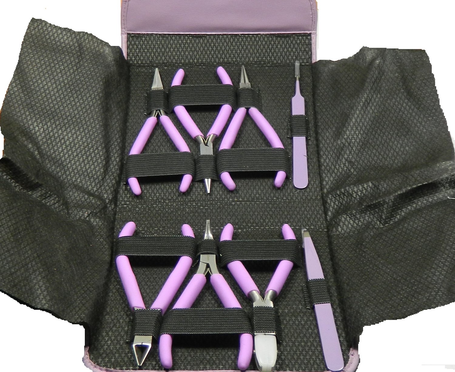 PLFAS03 Beadsmith Pastel Orchid Beaders Tool Set in Clutch-6581