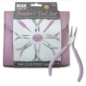 PLFAS03 Beadsmith Pastel Orchid Beaders Tool Set in Clutch-0