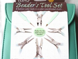 PLFAS05 Beadsmith Pastel Aqua Beaders Tool Set in Clutch.-6588