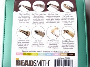 PLFAS05 Beadsmith Pastel Aqua Beaders Tool Set in Clutch.-6585