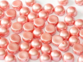 2HC-6-02010-25007 2-Hole Cabochon Pastel Lt. Coral 25 Pc.-0