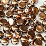 2HC-6-23980-27100 2-Hole Cabochon Jet Full Capri Gold 25 Pc.-0