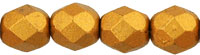 0030306 Matte Metallic Goldenrod Facet 4 mm. 50 Pc.-9745