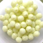 0130123 Opaque Light Yellow/Green Facet 25 Pc-0