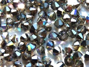 03-MC-00010-98537 Bicones Crystal Rainbow Graphite 3 mm. 50 Pc.-6847