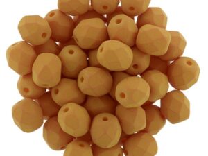 0130126 Saturated Pumpkin facet 6 mm. 25 Pc.-0