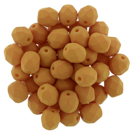 0130126 Saturated Pumpkin facet 6 mm. 25 Pc.-0