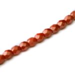 FP-03-02010-25010 Pastel Dark Coral Pearl facet 3 mm. 50 Pc.-0