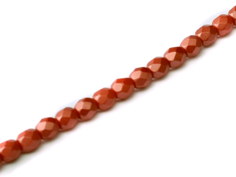 FP-04-02010-25010 Pastel Dark Coral Pearl facet 4 mm. 50 Pc.-0 FP-04-02010-25010 Pastel Dark Coral Pearl facet 4 mm. 50 Pc.-0