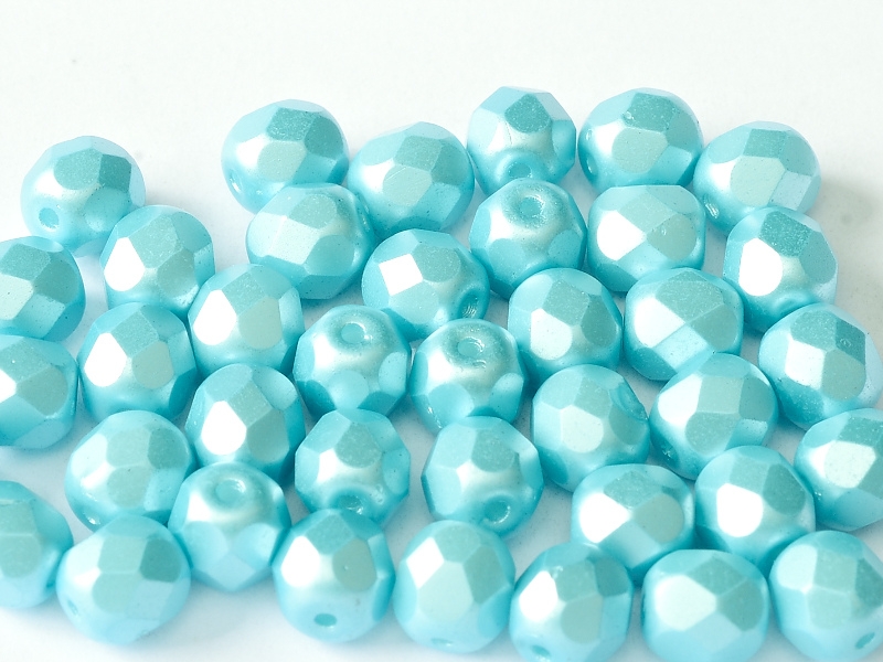 FP-04-02010-25019 Pastel Aqua Pearl facet 4 mm. 50 Pc.-6759