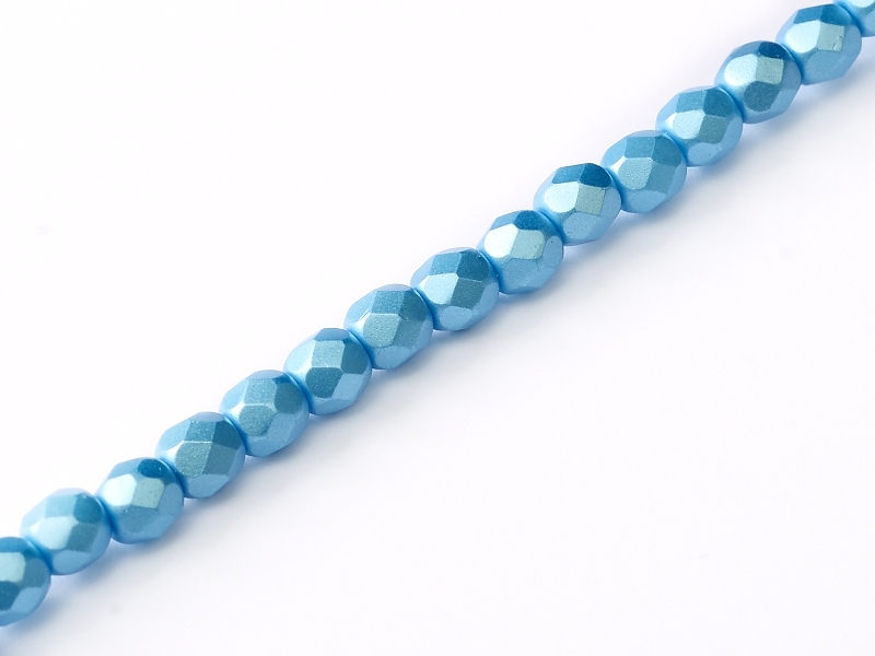 FP-04-02010-25020 Pastel Turquoise Pearl facet 4 mm. 50 Pc.-0