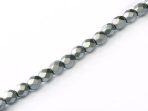 FP-04-02010-25028 Pastel Light Grey/Silver Pearl facet 4 mm. 50 Pc.-0