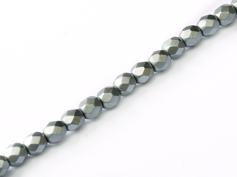 FP-03-02010-25028 Pastel Light Grey Pearl facet 3 mm. 50 Pc.-0