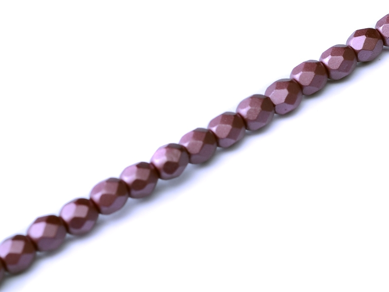 FP-04-02010-25031 Pastel Burgundy Pearl facet 4 mm. 50 Pc.-6788