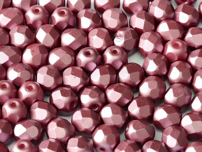 FP-03-02010-25031 Pastel Burgundy Pearl facet 3 mm. 50 Pc.-6787