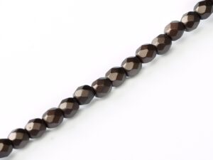 FP-04-02010-25036 Pastel Dark Bronze Brown Pearl facet 4 mm. 50 Pc.-6807