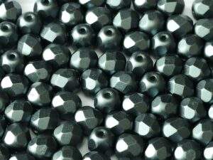 FP-03-02010-25037 Pastel Dark Grey Pearl facet 3 mm. 50 Pc.-6817
