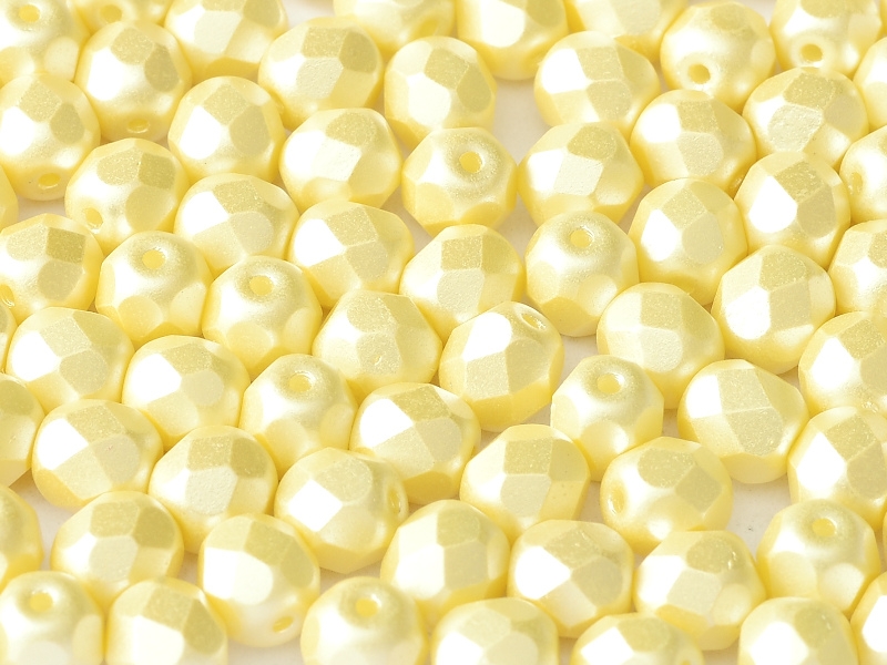 FP-04-02010-25039 Pastel Cream Pearl facet 4 mm. 50 Pc.-6723