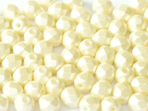 FP-04-02010-25110 Light Pastel Light Cream / Off White Facet 4 mm. 50 Pc.-6721