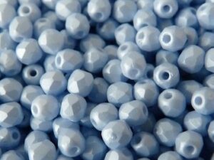 FP-04-02010-29310 Light Pastel Blue Pearl Facet 4 mm. 50 Pc.-6705