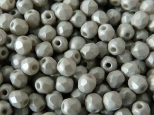 FP-04-02010-29320 Light Pastel Grey Pearl facet 4 mm. 50 Pc.-6694