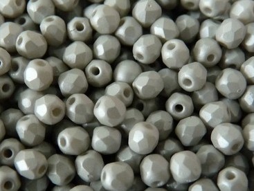 FP-04-02010-29320 Light Pastel Grey Pearl facet 4 mm. 50 Pc.-6694