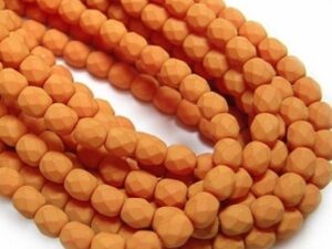 0130126 Saturated Pumpkin facet 6 mm. 25 Pc.-6647