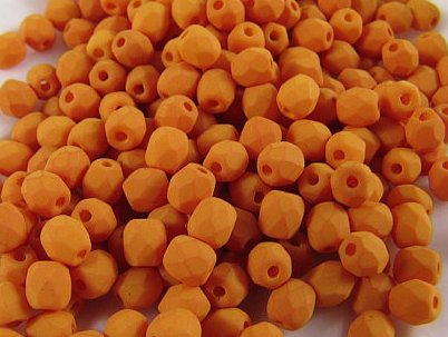 0130124 Saturated Pumpkin facet 3 mm. 50 Pc.-6645