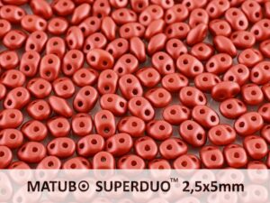 SD-02010-29408 SuperDuo Metallic Mat Red 10 gram-0