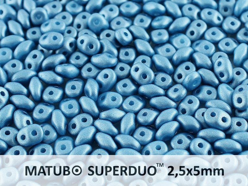 SD-02010-29434 SuperDuo Metallic Mat Blue 10 gram-0 SD-02010-29434 SuperDuo Metallic Mat Blue 10 gram-0