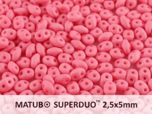 SD-02010-29560 Superduo Silk Mat Opaque Pink 10 gram-0