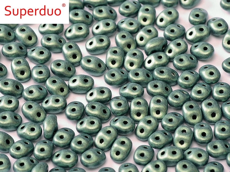 SD-23980-79051 Superduo Metallic Suede Light Green 10 gram.-0 SD-23980-79051 Superduo Metallic Suede Light Green 10 gram.-0