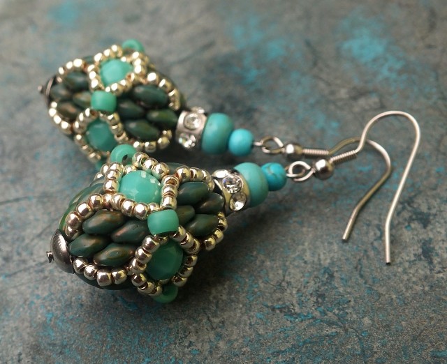 Stained Glass Earrings, gratis bij Superduo’s-0