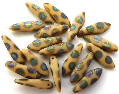 0040043 Matt Opaque Isabella Vitrail Peacock Dagger 12 Pc.-0