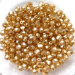 0040237 Golden Glasparel Facet 3 mm. 50 Pc.-0