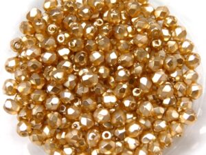 0040237 Golden Glasparel Facet 3 mm. 50 Pc.-0