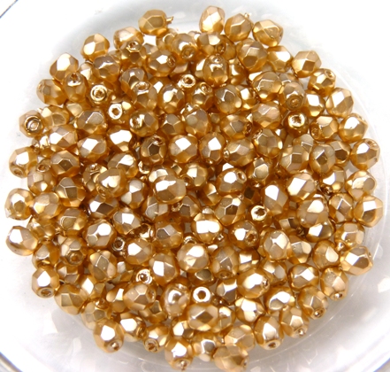 0040237 Golden Glasparel Facet 3 mm. 50 Pc.-0 0040237 Golden Glasparel Facet 3 mm. 50 Pc.-0