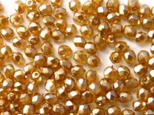 0040237 Golden Glasparel Facet 3 mm. 50 Pc.-6910