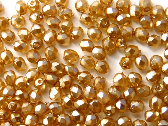 0040237 Golden Glasparel Facet 3 mm. 50 Pc.-6910