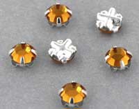 SS20-10070-Silver Extra Chaton Rose Montees Topaz Silver 15 Pc.-0