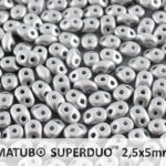 SD-02010-29405 Superduo Metallic Mat Silver 10 gram-0