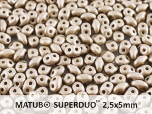 SD-02010-29416 Superduo Metallic Mat Grey 10 gram-0