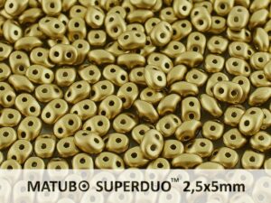 SD-02010-29418 Superduo Metallic Mat Gold 10 gram-0